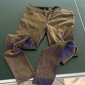 Tripp NY pants gold and purple skinny 29
